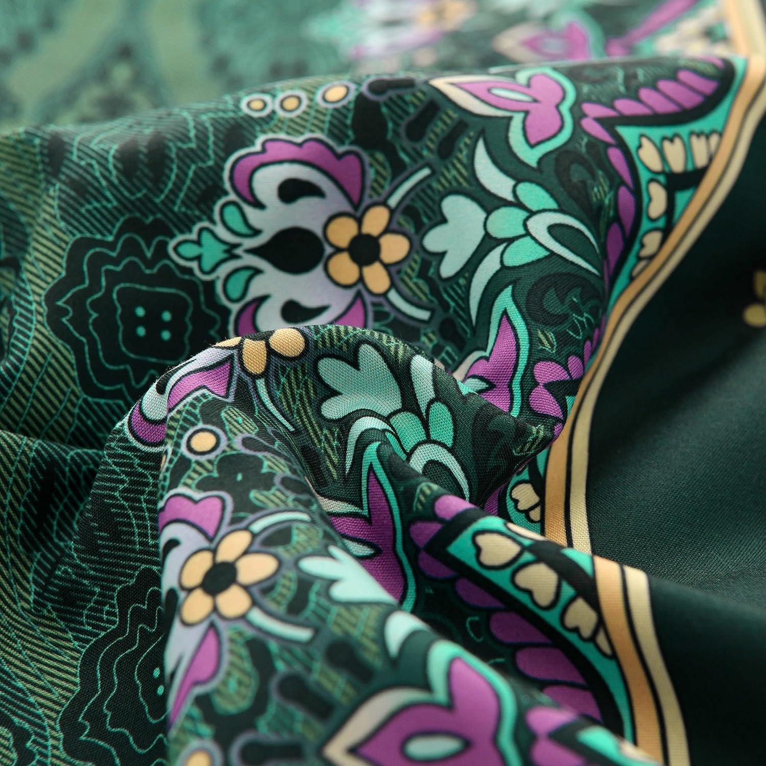 imageBoho Queen Comforter Set 8 Pieces Teal Comforter Bohemian Striped Bed in A BagSoft Microfiber Bedding Set for All SeasonsDark Green