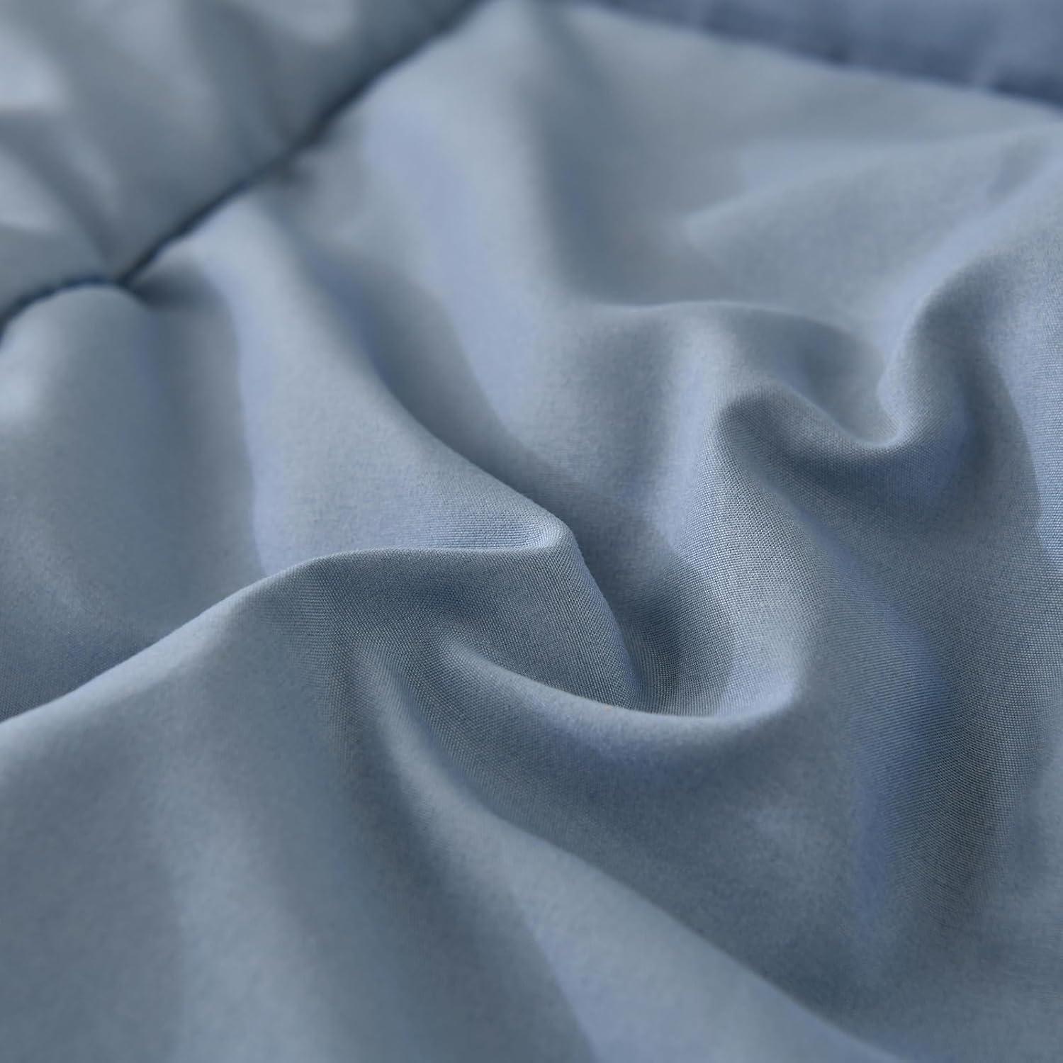 imageCottolester Boho Comforter Set Queen Size8 Piece Bed in a Bag Bohemian Striped Bedding Quilt SetPurple Paisley Floral Comforter and Sheet SetSoft Microfiber Complete Bedding Sets for All SeasonLight Blue