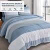 imageBlue Comforter Set Queen SizeBoho Striped Comforters for Boys ampamp Girls7 Pieces Bed in A Bag Simple NeutralStyle Bedding Sets for Kids TeenBlue