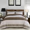 imageBlue Comforter Set Queen SizeBoho Striped Comforters for Boys ampamp Girls7 Pieces Bed in A Bag Simple NeutralStyle Bedding Sets for Kids TeenBrown