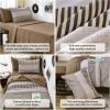 imageBlue Comforter Set Queen SizeBoho Striped Comforters for Boys ampamp Girls7 Pieces Bed in A Bag Simple NeutralStyle Bedding Sets for Kids TeenBrown