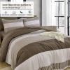 imageBlue Comforter Set Queen SizeBoho Striped Comforters for Boys ampamp Girls7 Pieces Bed in A Bag Simple NeutralStyle Bedding Sets for Kids TeenBrown