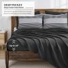 imageBlue Comforter Set Queen SizeBoho Striped Comforters for Boys ampamp Girls7 Pieces Bed in A Bag Simple NeutralStyle Bedding Sets for Kids TeenDark Gray