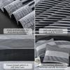 imageBlue Comforter Set Queen SizeBoho Striped Comforters for Boys ampamp Girls7 Pieces Bed in A Bag Simple NeutralStyle Bedding Sets for Kids TeenDark Gray
