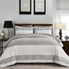 imageBlue Comforter Set Queen SizeBoho Striped Comforters for Boys ampamp Girls7 Pieces Bed in A Bag Simple NeutralStyle Bedding Sets for Kids TeenGray