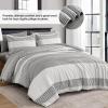 imageBlue Comforter Set Queen SizeBoho Striped Comforters for Boys ampamp Girls7 Pieces Bed in A Bag Simple NeutralStyle Bedding Sets for Kids TeenGray