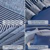 imageBlue Comforter Set Queen SizeBoho Striped Comforters for Boys ampamp Girls7 Pieces Bed in A Bag Simple NeutralStyle Bedding Sets for Kids TeenNavy Blue