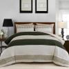 imageBlue Comforter Set Queen SizeBoho Striped Comforters for Boys ampamp Girls7 Pieces Bed in A Bag Simple NeutralStyle Bedding Sets for Kids TeenOlive Green