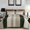 imageBlue Comforter Set Queen SizeBoho Striped Comforters for Boys ampamp Girls7 Pieces Bed in A Bag Simple NeutralStyle Bedding Sets for Kids TeenOlive Green