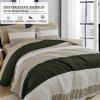 imageBlue Comforter Set Queen SizeBoho Striped Comforters for Boys ampamp Girls7 Pieces Bed in A Bag Simple NeutralStyle Bedding Sets for Kids TeenOlive Green