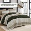 imageBlue Comforter Set Queen SizeBoho Striped Comforters for Boys ampamp Girls7 Pieces Bed in A Bag Simple NeutralStyle Bedding Sets for Kids TeenOlive Green