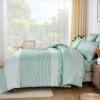 imageBlue Comforter Set Queen SizeBoho Striped Comforters for Boys ampamp Girls7 Pieces Bed in A Bag Simple NeutralStyle Bedding Sets for Kids TeenSage Green