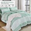 imageBlue Comforter Set Queen SizeBoho Striped Comforters for Boys ampamp Girls7 Pieces Bed in A Bag Simple NeutralStyle Bedding Sets for Kids TeenSage Green