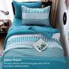 imageBlue Comforter Set Queen SizeBoho Striped Comforters for Boys ampamp Girls7 Pieces Bed in A Bag Simple NeutralStyle Bedding Sets for Kids TeenTeal
