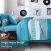 imageBlue Comforter Set Queen SizeBoho Striped Comforters for Boys ampamp Girls7 Pieces Bed in A Bag Simple NeutralStyle Bedding Sets for Kids TeenTeal