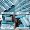 imageBlue Comforter Set Queen SizeBoho Striped Comforters for Boys ampamp Girls7 Pieces Bed in A Bag Simple NeutralStyle Bedding Sets for Kids TeenTeal