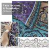 imageBoho Queen Comforter Set 8 Pieces Teal Comforter Bohemian Striped Bed in A BagSoft Microfiber Bedding Set for All SeasonsAqua