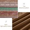 imageBoho Queen Comforter Set 8 Pieces Teal Comforter Bohemian Striped Bed in A BagSoft Microfiber Bedding Set for All SeasonsBrown