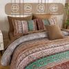 imageBoho Queen Comforter Set 8 Pieces Teal Comforter Bohemian Striped Bed in A BagSoft Microfiber Bedding Set for All SeasonsBrown