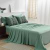 imageBoho Queen Comforter Set 8 Pieces Teal Comforter Bohemian Striped Bed in A BagSoft Microfiber Bedding Set for All SeasonsDark Green