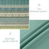 imageBoho Queen Comforter Set 8 Pieces Teal Comforter Bohemian Striped Bed in A BagSoft Microfiber Bedding Set for All SeasonsGreen