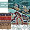 imageBoho Queen Comforter Set 8 Pieces Teal Comforter Bohemian Striped Bed in A BagSoft Microfiber Bedding Set for All SeasonsGreen and Brown