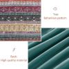 imageBoho Queen Comforter Set 8 Pieces Teal Comforter Bohemian Striped Bed in A BagSoft Microfiber Bedding Set for All SeasonsOrange and Green