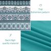 imageBoho Queen Comforter Set 8 Pieces Teal Comforter Bohemian Striped Bed in A BagSoft Microfiber Bedding Set for All SeasonsTeal