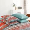 imageBoho Queen Comforter Set 8 Pieces Teal Comforter Bohemian Striped Bed in A BagSoft Microfiber Bedding Set for All SeasonsTerracotta