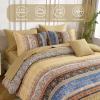 imageBoho Queen Comforter Set 8 Pieces Teal Comforter Bohemian Striped Bed in A BagSoft Microfiber Bedding Set for All SeasonsYellow