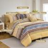 imageBoho Queen Comforter Set 8 Pieces Teal Comforter Bohemian Striped Bed in A BagSoft Microfiber Bedding Set for All SeasonsYellow