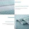 imageCottolester Aqua Quilt Set Queen Size Boho Striped Bedspread Lightweight Soft Microfiber Bedding Set 96quotx90quot 3 PiecesAqua