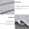 imageCottolester Aqua Quilt Set Queen Size Boho Striped Bedspread Lightweight Soft Microfiber Bedding Set 96quotx90quot 3 PiecesGrey