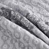 imageCottolester Aqua Quilt Set Queen Size Boho Striped Bedspread Lightweight Soft Microfiber Bedding Set 96quotx90quot 3 PiecesGrey