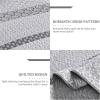 imageCottolester Aqua Quilt Set Queen Size Boho Striped Bedspread Lightweight Soft Microfiber Bedding Set 96quotx90quot 3 PiecesGrey