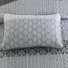 imageCottolester Aqua Quilt Set Queen Size Boho Striped Bedspread Lightweight Soft Microfiber Bedding Set 96quotx90quot 3 PiecesGrey