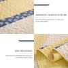 imageCottolester Aqua Quilt Set Queen Size Boho Striped Bedspread Lightweight Soft Microfiber Bedding Set 96quotx90quot 3 PiecesYellow