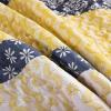 imageCottolester Aqua Quilt Set Queen Size Boho Striped Bedspread Lightweight Soft Microfiber Bedding Set 96quotx90quot 3 PiecesYellow