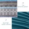 imageCottolester Boho Comforter Set Queen Size8 Piece Bed in a Bag Bohemian Striped Bedding Quilt SetPurple Paisley Floral Comforter and Sheet SetSoft Microfiber Complete Bedding Sets for All SeasonTeal