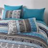 imageCottolester Boho Comforter Set Queen Size8 Piece Bed in a Bag Bohemian Striped Bedding Quilt SetPurple Paisley Floral Comforter and Sheet SetSoft Microfiber Complete Bedding Sets for All SeasonTeal