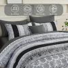 imageCottolester Boho Comforter Set Queen Size8 Piece Bed in a Bag Bohemian Striped Bedding Quilt SetPurple Paisley Floral Comforter and Sheet SetSoft Microfiber Complete Bedding Sets for All SeasonGray