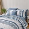imageCottolester Boho Comforter Set Queen Size8 Piece Bed in a Bag Bohemian Striped Bedding Quilt SetPurple Paisley Floral Comforter and Sheet SetSoft Microfiber Complete Bedding Sets for All SeasonLight Blue