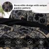 imageCottolester Queen Quilt Set 3 PiecesEmerald Green Patchwork Quilt SetBoho Farmhouse Bedspread Soft Microfiber Bedding Set 96quotx90quotBlack Gold