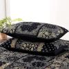 imageCottolester Queen Quilt Set 3 PiecesEmerald Green Patchwork Quilt SetBoho Farmhouse Bedspread Soft Microfiber Bedding Set 96quotx90quotBlack Gold