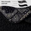imageCottolester Queen Quilt Set 3 PiecesEmerald Green Patchwork Quilt SetBoho Farmhouse Bedspread Soft Microfiber Bedding Set 96quotx90quotBlack Gold