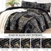 imageCottolester Queen Quilt Set 3 PiecesEmerald Green Patchwork Quilt SetBoho Farmhouse Bedspread Soft Microfiber Bedding Set 96quotx90quotBlack Gold