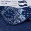 imageCottolester Queen Quilt Set 3 PiecesEmerald Green Patchwork Quilt SetBoho Farmhouse Bedspread Soft Microfiber Bedding Set 96quotx90quotBlue