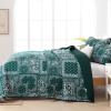 imageCottolester Queen Quilt Set 3 PiecesEmerald Green Patchwork Quilt SetBoho Farmhouse Bedspread Soft Microfiber Bedding Set 96quotx90quotEmerald Green