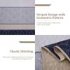 imageCottolester Queen Quilt Set 3 PiecesGray and Blue Striped Quilt SetBoho Farmhouse Bedspread Soft Microfiber Bedding Set for All Season 96quotx90quotGray and Yellow