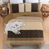 imageCottolester Queen Quilt Set 3 PiecesGray and Blue Striped Quilt SetBoho Farmhouse Bedspread Soft Microfiber Bedding Set for All Season 96quotx90quotLight Brown